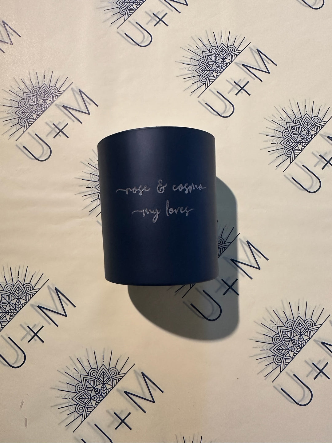 U+M Personalized Candle